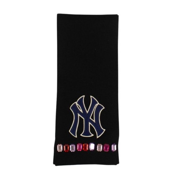 Gucci Wool NY Yankees Crystal Scarf in Black - Picture 1 of 7